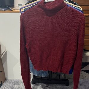 UK2LA Maroon Turtleneck Sweater